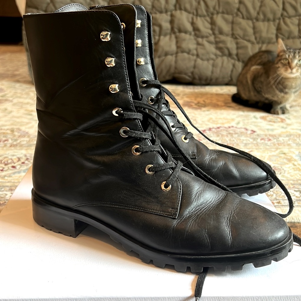 Stuart Weitzman combat booties